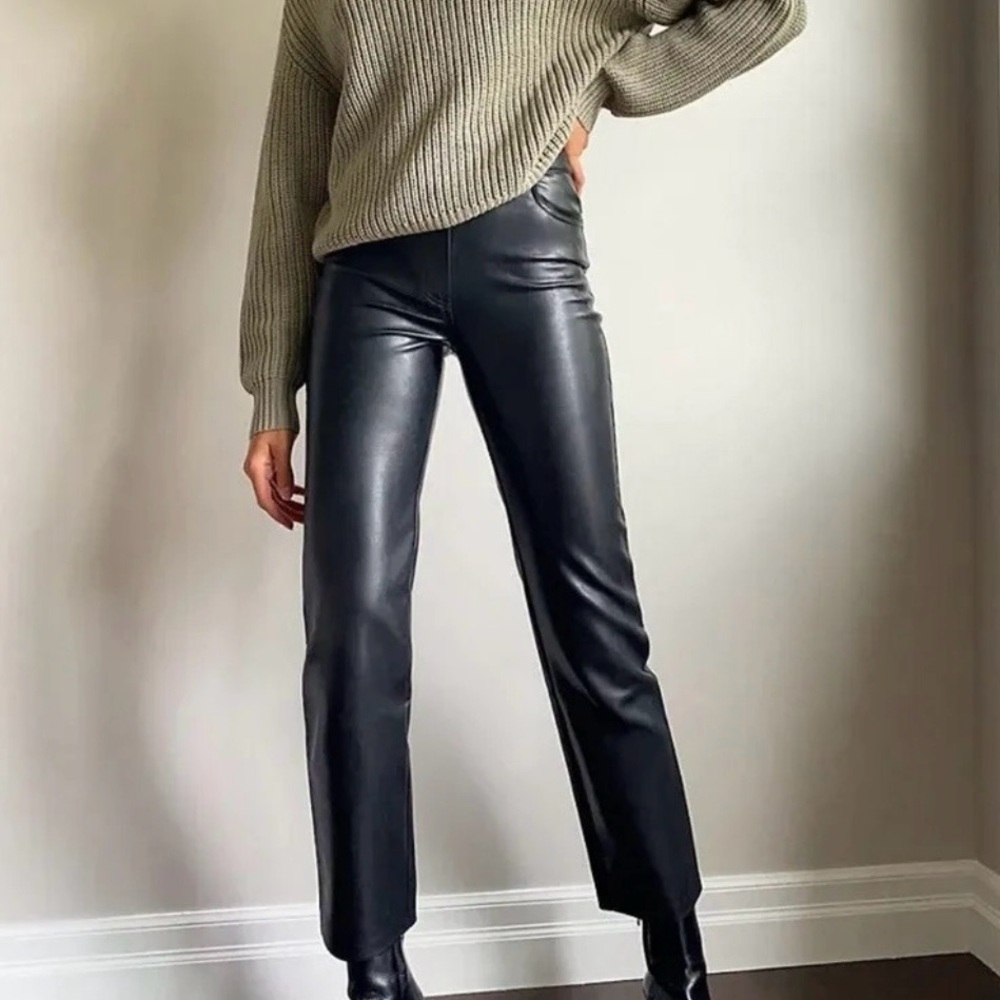 Wilfred Aritzia The Melina Pant Straight Leg Black Size 2